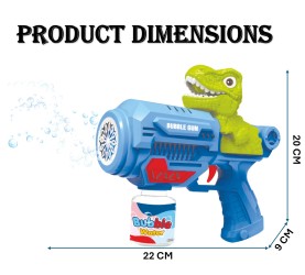 Kids Bubble Gun with Music & Sound Effects – Leak-Proof, Powerful Bubble Blower with Solution | Perfect Outdoor Toy for Boys & Girls – Blue