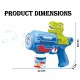 Kids Bubble Gun with Music & Sound Effects – Leak-Proof, Powerful Bubble Blower with Solution | Perfect Outdoor Toy for Boys & Girls – Blue