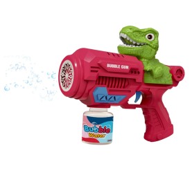 Kids Bubble Gun with Music & Sound Effects – Leak-Proof, Powerful Bubble Blower with Solution | Perfect Outdoor Toy for Boys & Girls – Red