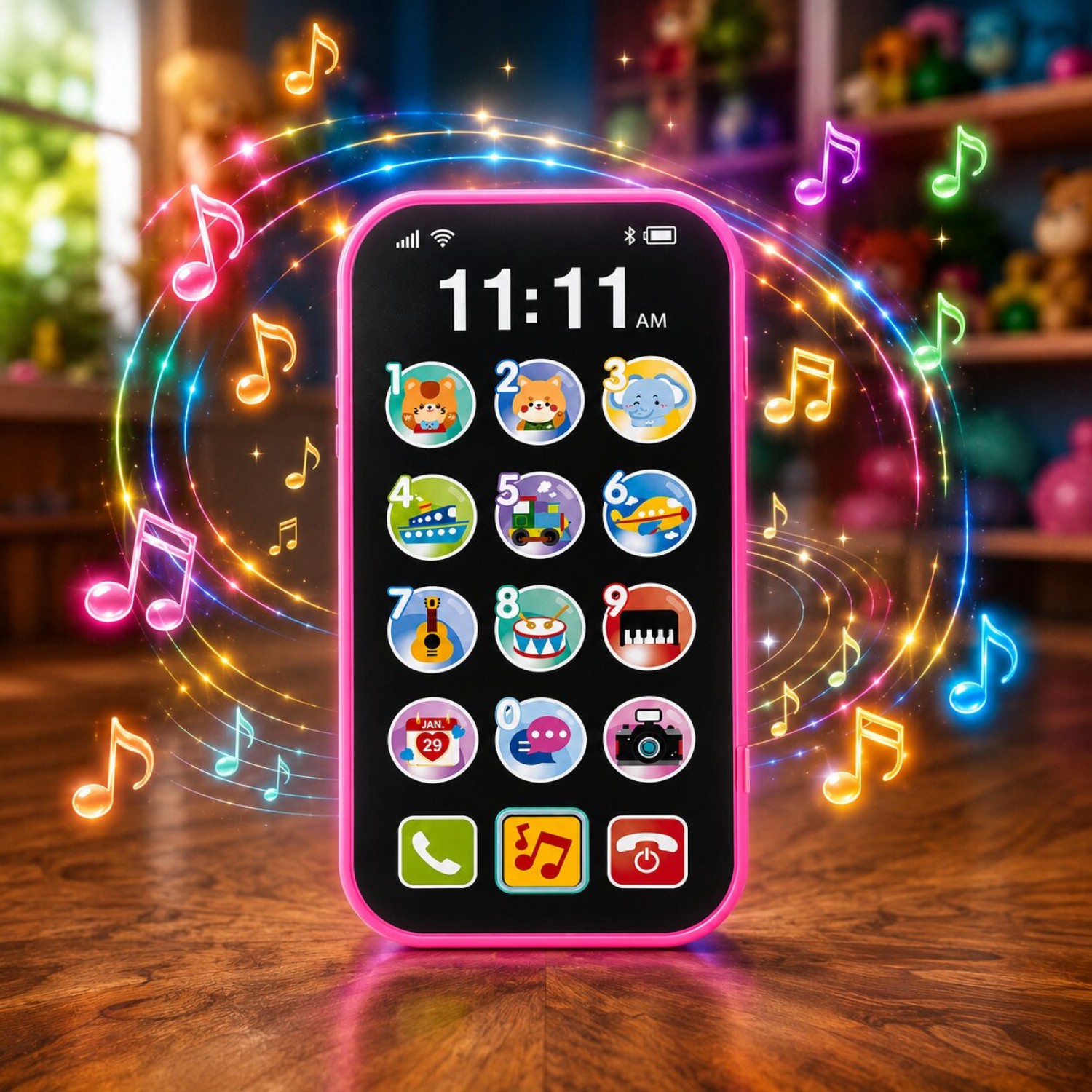KINGTOYZ Kids Musical Touch Screen Phone Toy with Interactive Sounds