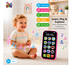 KINGTOYZ Kids Musical Touch Screen Phone Toy with Interactive Sounds