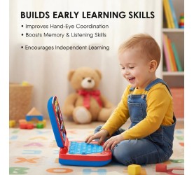 Battery Operated Educational Learning Laptop Toy with LED Display and Music Effect | Babies/Boys/Toddlers