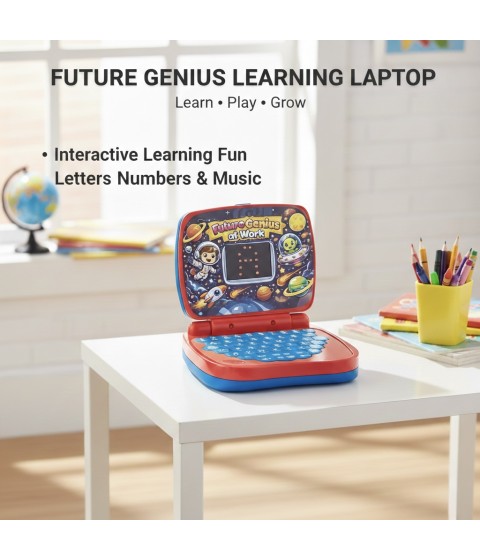 Battery Operated Educational Learning Laptop Toy with LED Display and Music Effect | Babies/Boys/Toddlers