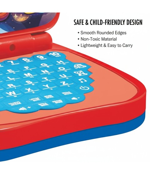 Battery Operated Educational Learning Laptop Toy with LED Display and Music Effect | Babies/Boys/Toddlers