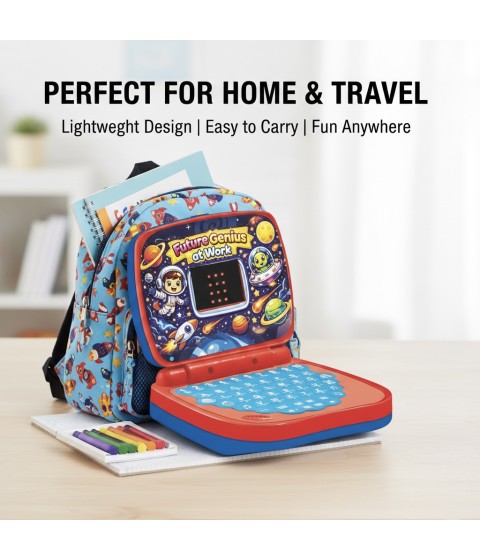 Battery Operated Educational Learning Laptop Toy with LED Display and Music Effect | Babies/Boys/Toddlers