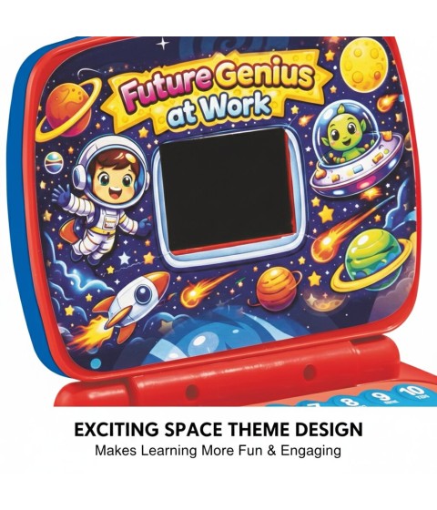 Battery Operated Educational Learning Laptop Toy with LED Display and Music Effect | Babies/Boys/Toddlers