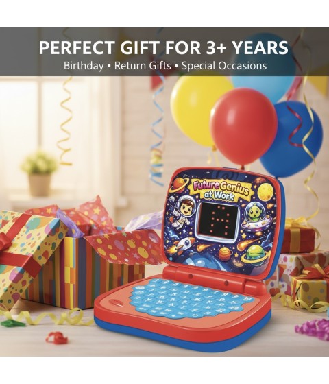 Battery Operated Educational Learning Laptop Toy with LED Display and Music Effect | Babies/Boys/Toddlers