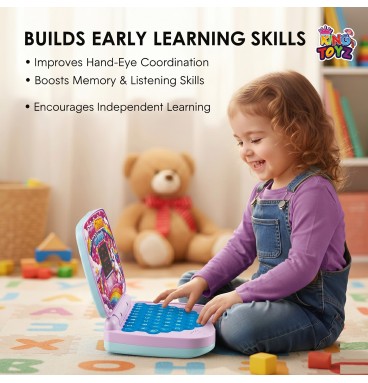Battery Operated Educational Learning Laptop Toy w..