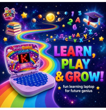 Battery Operated Educational Learning Laptop Toy w..