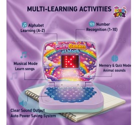 Battery Operated Educational Learning Laptop Toy with LED Display and Music Effect | Babies/Boys/Toddlers