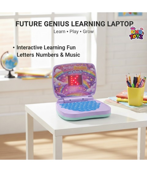 Battery Operated Educational Learning Laptop Toy with LED Display and Music Effect | Babies/Boys/Toddlers