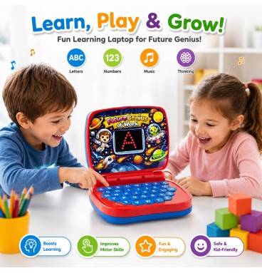 Battery Operated Educational Learning Laptop Toy w..