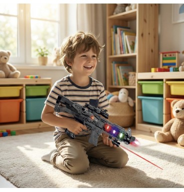 Battery Operated 3D Projection Strike Toy Gun with..