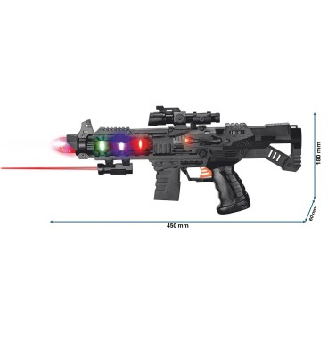 Battery Operated 3D Projection Strike Toy Gun with..