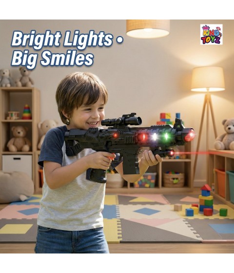 Battery Operated 3D Projection Strike Toy Gun with Vibrant Light & Sound Effects for Kids/Gifts/Toddlers
