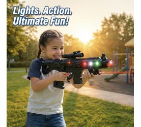 Battery Operated 3D Projection Strike Toy Gun with Vibrant Light & Sound Effects for Kids/Gifts/Toddlers