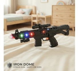 Battery Operated 3D Projection Strike Toy Gun with Vibrant Light & Sound Effects for Kids/Gifts/Toddlers
