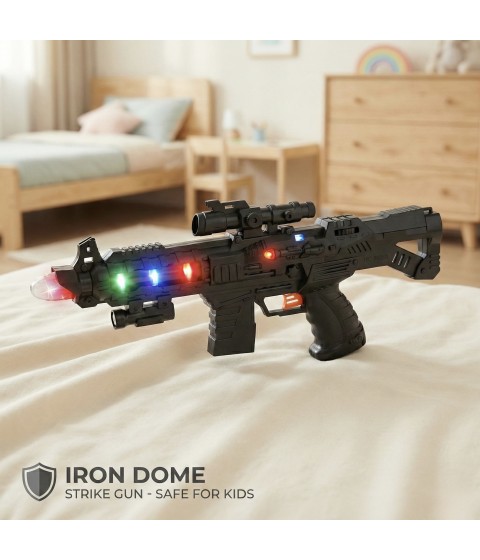 Battery Operated 3D Projection Strike Toy Gun with Vibrant Light & Sound Effects for Kids/Gifts/Toddlers