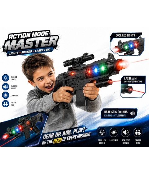 Battery Operated 3D Projection Strike Toy Gun with Vibrant Light & Sound Effects for Kids/Gifts/Toddlers