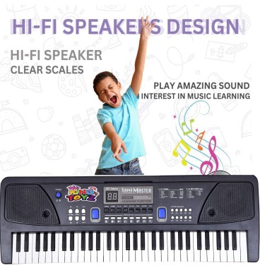 61-Key Electronic Piano Keyboard with Microphone &..