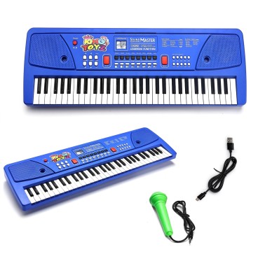61-Key Electronic Piano Keyboard with Microphone &..