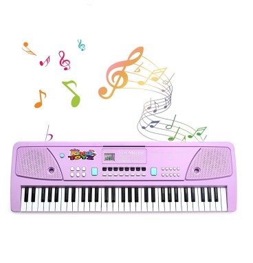 61-Key Electronic Piano Keyboard with Microphone &..