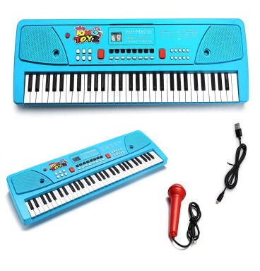 61-Key Electronic Piano Keyboard with Microphone &..