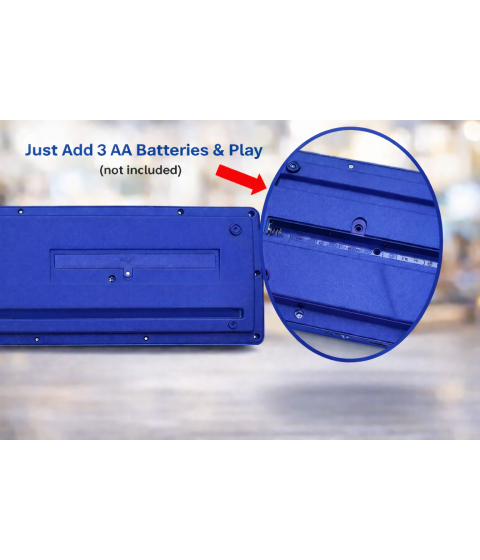 49-Key Electronic Keyboard Piano with Microphone | Portable Digital Piano for Kids & Beginners | Includes Rhythms, Tones & Learning Features | Ideal for Practice & Gifting (Blue)