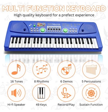 49-Key Electronic Keyboard Piano with Microphone |..