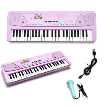 49-Key Electronic Keyboard Piano with Microphone |..