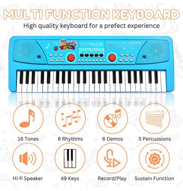 49-Key Electronic Keyboard Piano with Microphone |..