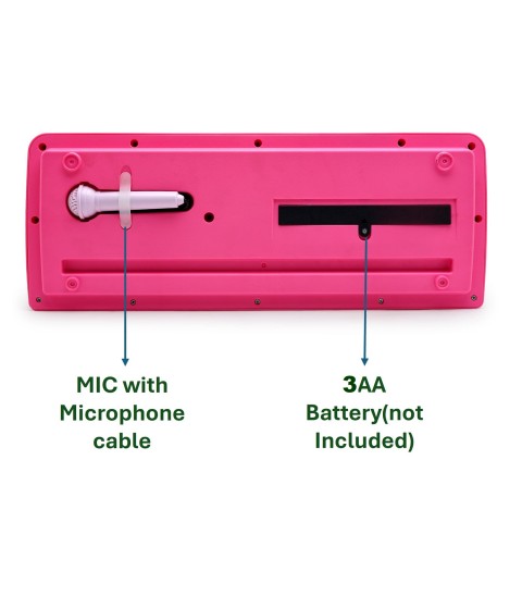 Kids Piano Keyboard with Microphone | 37 Keys Electronic Musical Toy with Rhythms, Tones & Demo Songs | Educational & Fun Keyboard for Beginners (Pink)