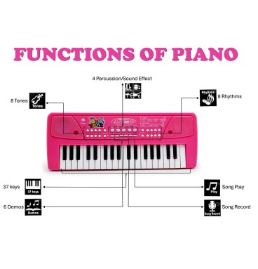 37-Key Electronic Keyboard Piano with Microphone |..
