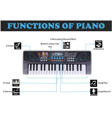 Kids Piano Keyboard with Microphone | 37 Keys Elec..