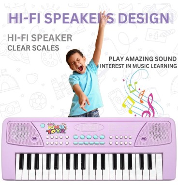 Kids Piano Keyboard with Microphone | 37 Keys Elec..
