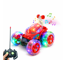 Rechargeable 5 Functions 360° Rotating & Rolling Stunt Car Toy with USB Cable & Remote Controller for Kids/Gifts/Toddlers (Color As Per Stock) 
