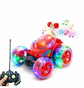 Rechargeable 5 Functions 360° Rotating & Rolling Stunt Car Toy with USB Cable & Remote Controller for Kids/Gifts/Toddlers (Color As Per Stock) 