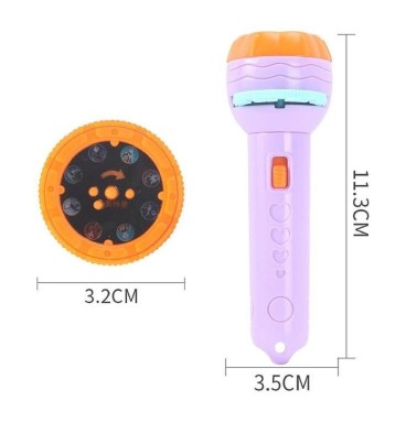 3 Slides 24 Patterns Mini Projector Torch Toy Slid..