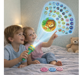 3 Slides 24 Patterns Mini Projector Torch Toy Slide Flashlight Projector Torch for Kids/Gifts/Toddlers 