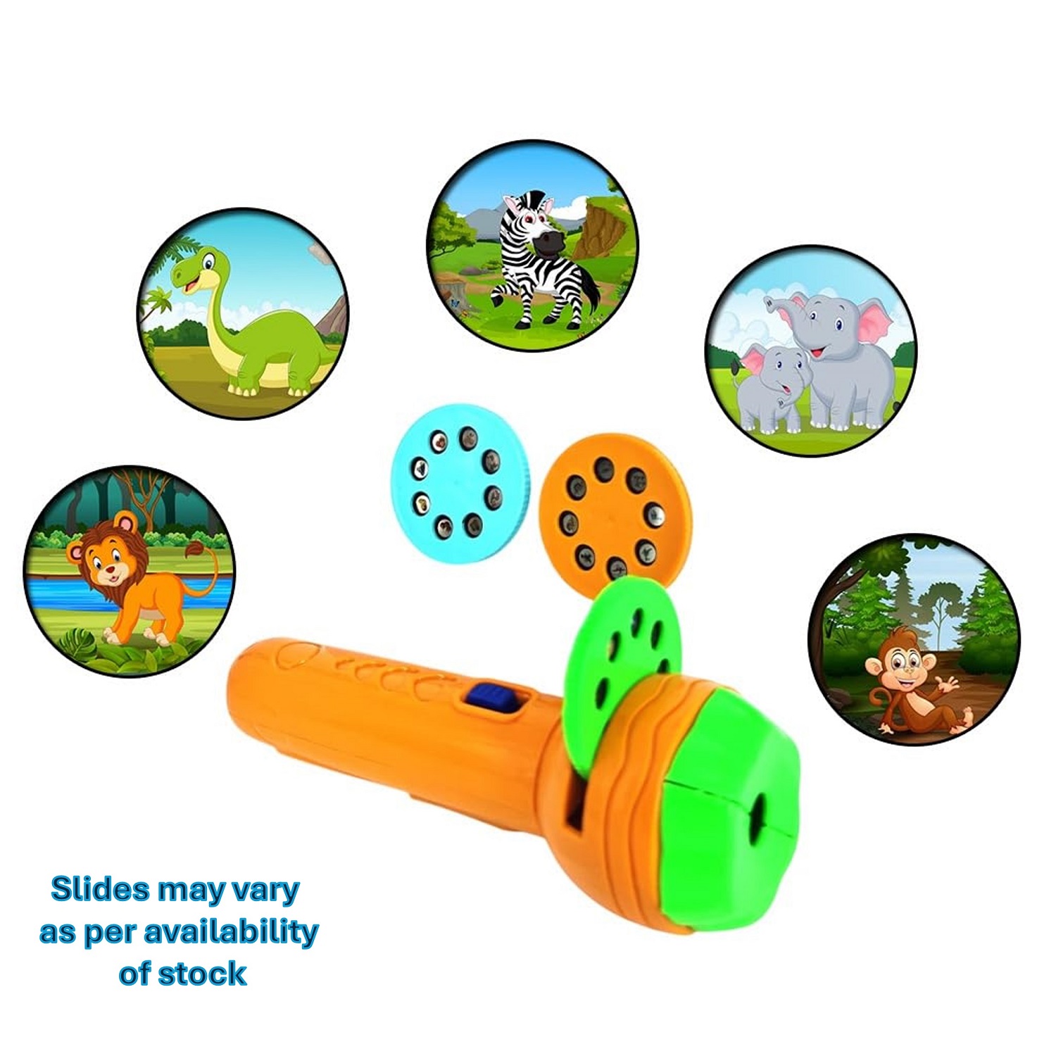 3 Slides 24 Patterns Mini Projector Torch Toy Slide Flashlight Projector Torch for Kids/Gifts/Toddlers 