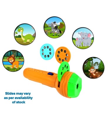 3 Slides 24 Patterns Mini Projector Torch Toy Slid..