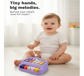 2-in-1 Piano Xylophone for Kids – 5-Key Musical Toy with Mallets